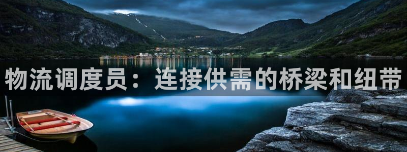 ,优游国际充值：物流调度员：连接供需